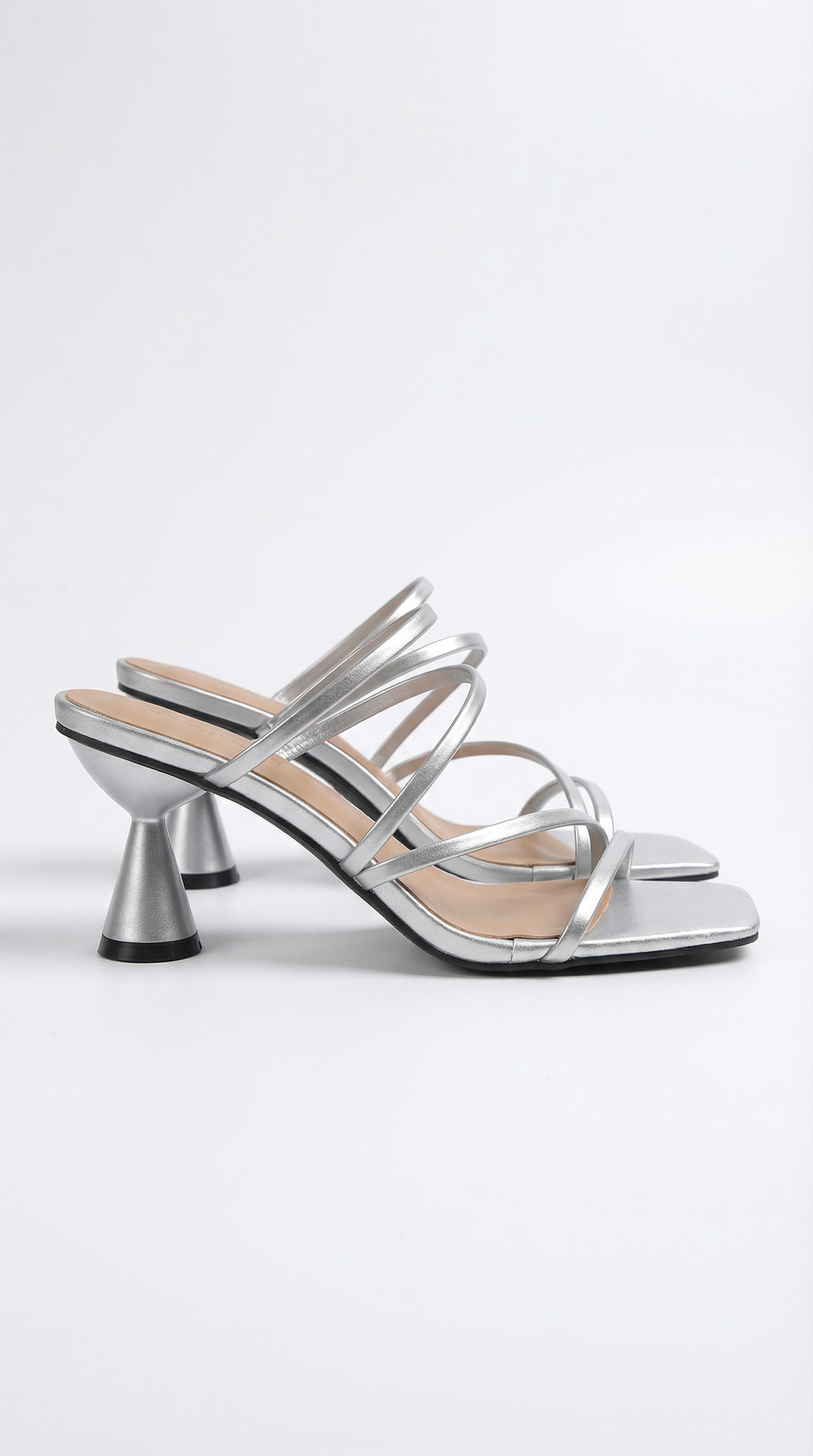 Sandals With Straps And Kitten Heel For Women