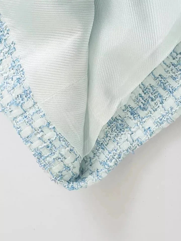 Stylish Light Blue Women's Blazer with Button Closure