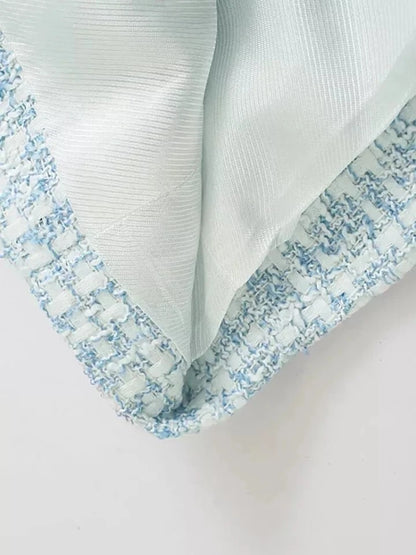 Stylish Light Blue Women's Blazer with Button Closure