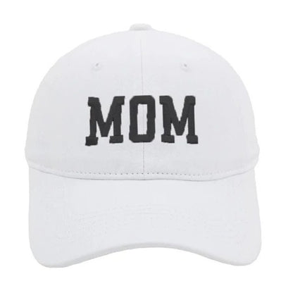 Stylish Baseball Cap With Embroidered Mom/Dad Lettering
