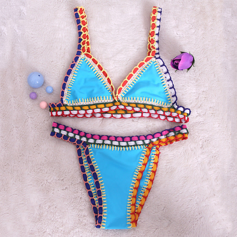 Dory | Crocheted Boho Bikini Set with Stretch Top
