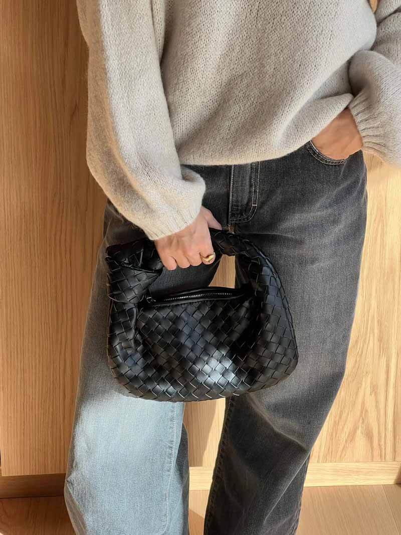 Blair | Luxury Braided Metallic Handbag