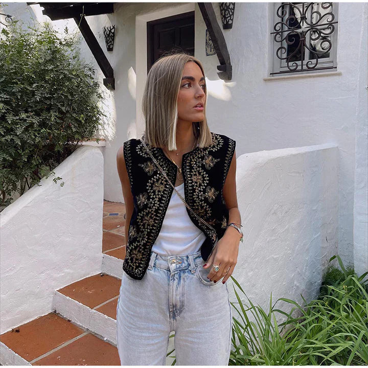 Ember | Embroidered Vintage Vest