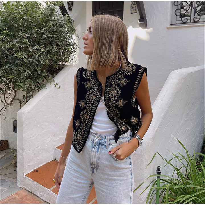 Ember | Embroidered Vintage Vest