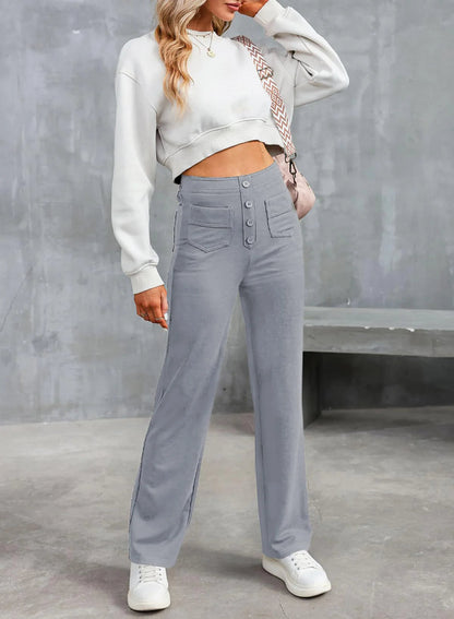 Amalie | High Waist Wide Leg Pants