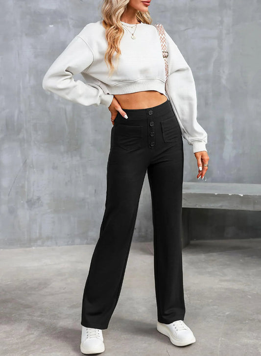 Amalie | High Waist Wide Leg Pants