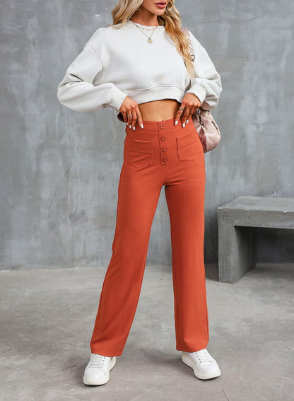 Amalie | High Waist Wide Leg Pants