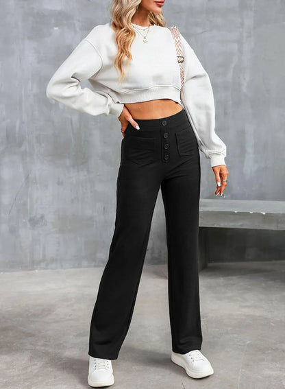 Amalie | High Waist Wide Leg Pants