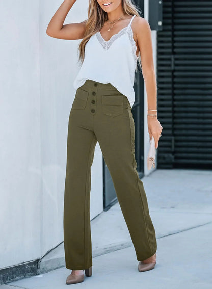 Amalie | High Waist Wide Leg Pants