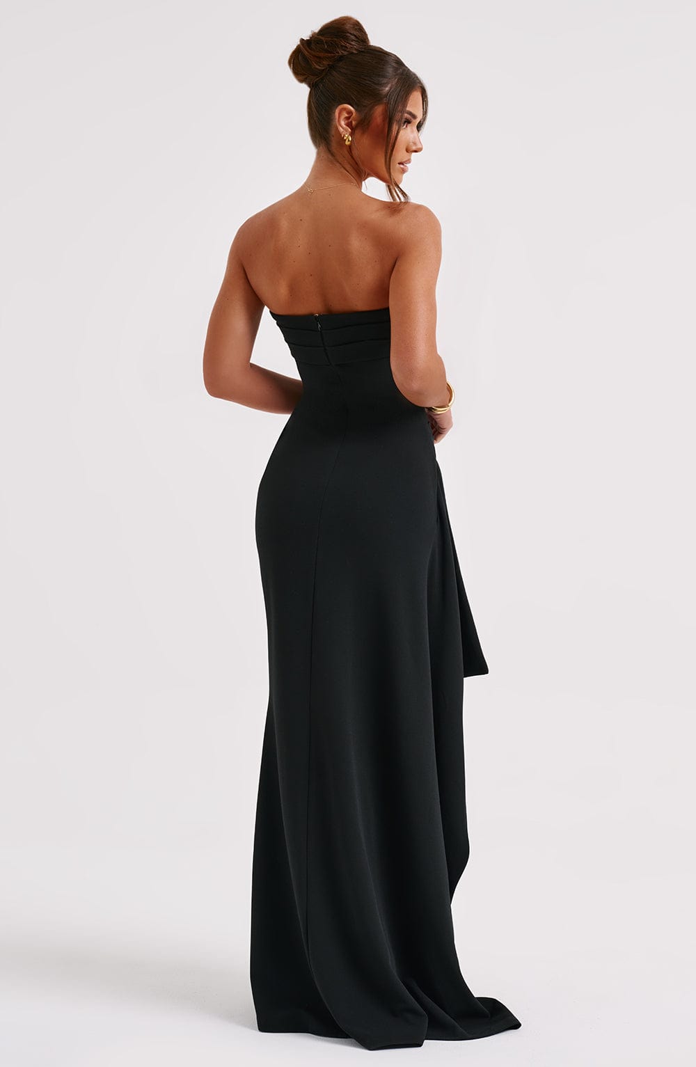 Belle | Strapless Evening Dress with High Slit Gala Dress